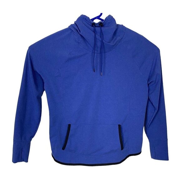 ATHLETA Hoodie Scuba Pullover Kangaroo Pocket Blue 1X H-34 - Picture 6 of 16
